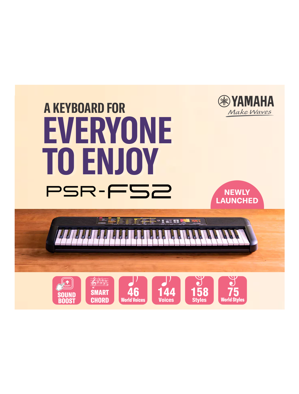 Yamaha PSR F52 Portable Keyboard